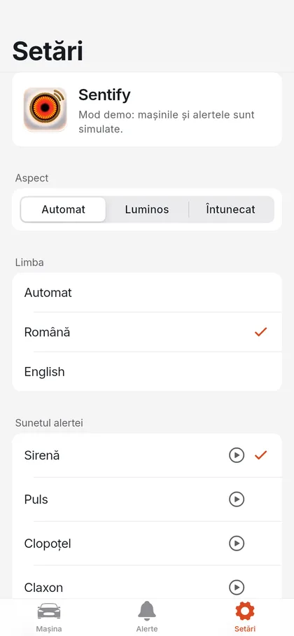 Setări